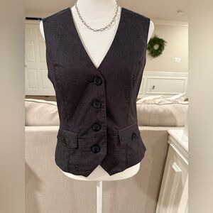 Willi Smith Charcoal Gray Dress Vest Women’s M